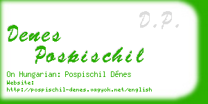 denes pospischil business card