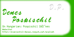 denes pospischil business card